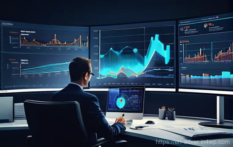마케팅 예산 분석 및 데이터 기반 결정 - **Prompt 1: Shifting to Data-Driven Marketing**
A dynamic, visually contrasting scene depicting ...