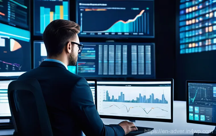 마케팅 예산 분석 및 데이터 기반 결정 - **Prompt 1: Shifting to Data-Driven Marketing**
    A dynamic, visually contrasting scene depicting ...