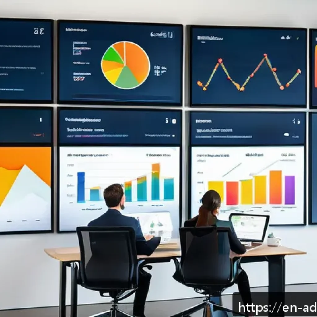 고객의 니즈를 파악하기 위한 데이터 분석 기법 - A high-tech office environment featuring a diverse team of professionals analyzing interactive digit...