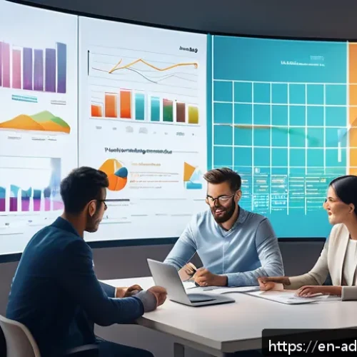 소비자 행동 패턴 분석을 통한 마케팅 전략 - A vibrant marketing team brainstorming session in a modern office, featuring diverse professionals a...