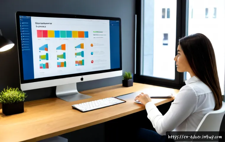 Home 17 유저 경험 개선을 위한 데이터 분석 - Photorealistic modern usability research workspace, diverse product analyst reviewing an anonymous u...